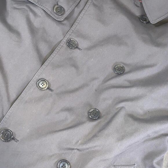 Hill & Archer Long‎ Trench Coat Double Breasted Zip Out Lining Brown Size 44R - Picture 3 of 15